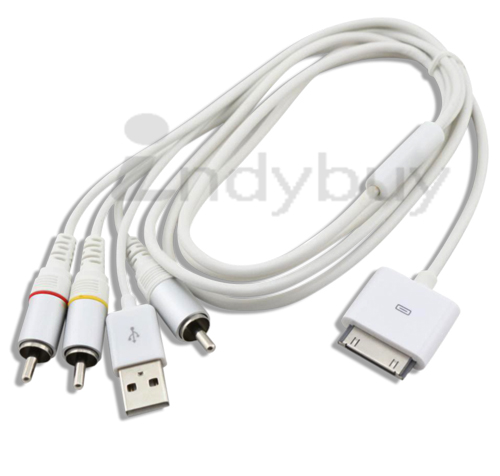 RCA + USB AV TV Video Cable for Apple iPhone 3G iPod Touch Nano